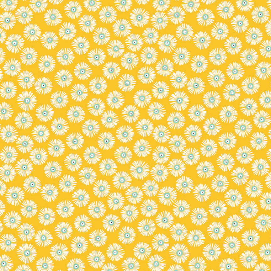 Fabric Poppie Cotton Yellow Love It Hey Love Bug by the Quarter Yard BG25142