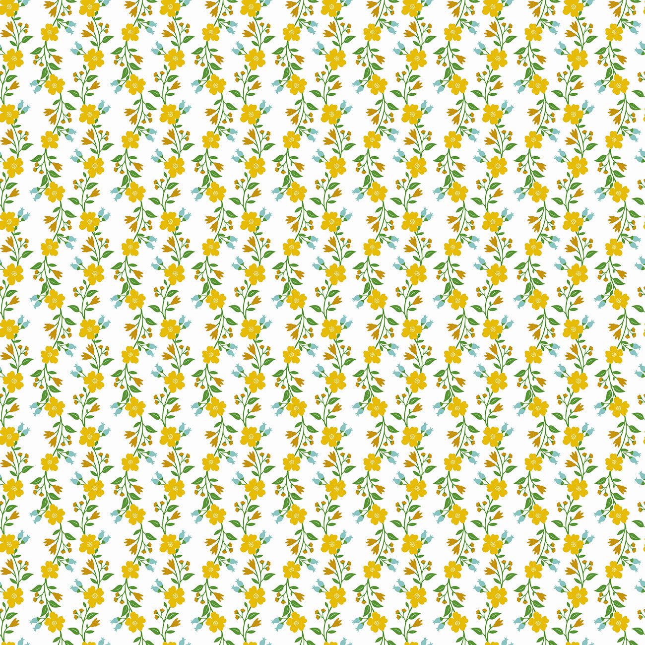 Fabric Poppie Cotton Yellow Pearl Matilda by the Quarter Yard MA25113