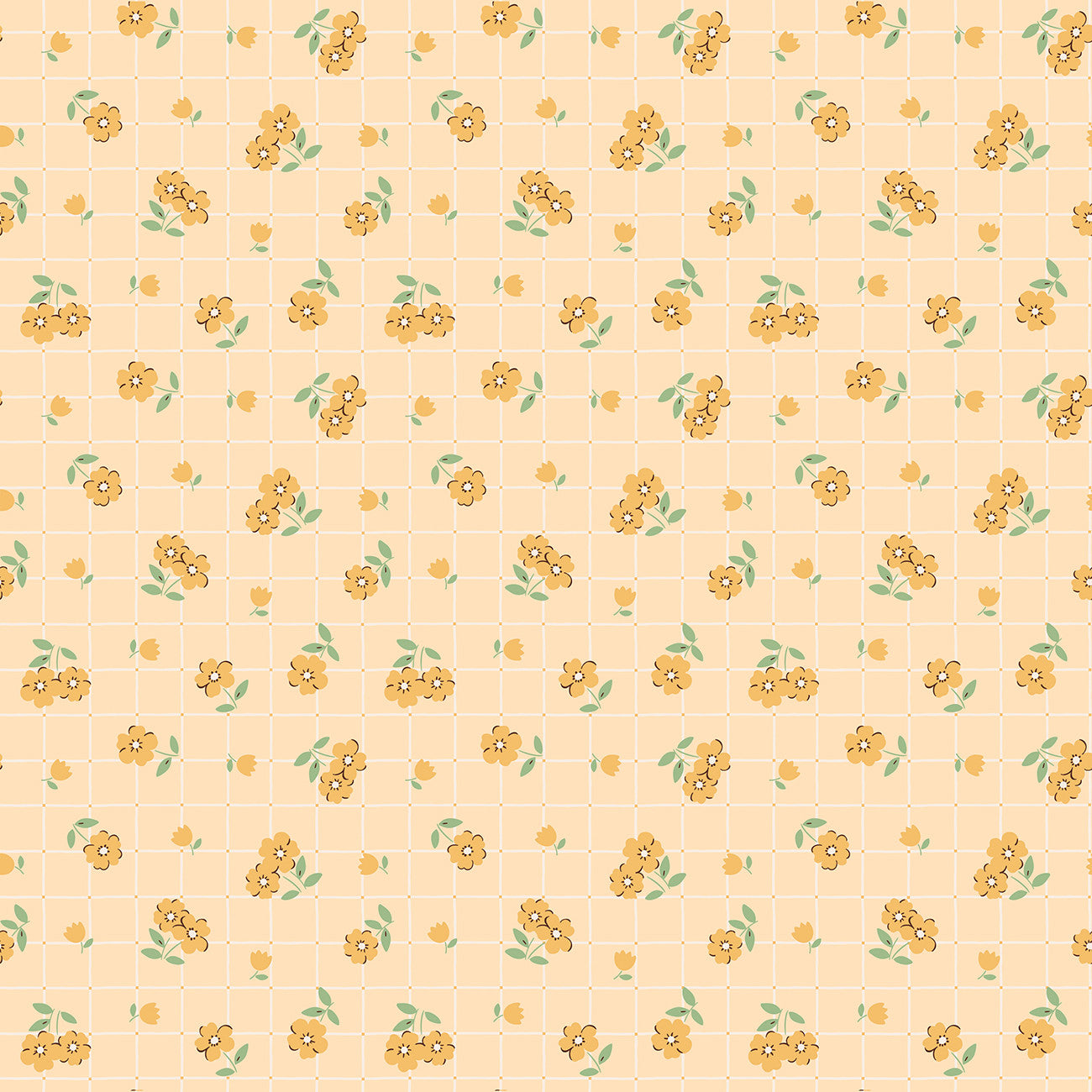 Fabric Poppie Cotton Yellow Tea Towel Farmhouse Fancy by the Quarter Yard FH25954