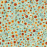Pattern of orange and white flowers on a light blue background