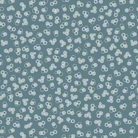 Fabric QT Dusty Teal Tiny Circles in Linen Blend Wisps on the Wind by the Quarter Yard 31788-QLIN