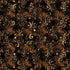 A repeating pattern of metallic gold musical treble clefs and swirling flourishes over a dark black and brown textured background.