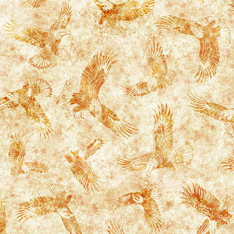 Fabric QT Gold American Eagle Tonal Stars Stripes & Steel by the Quarter Yard 31699-S