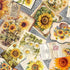 Fabric QT Gray Sunflower Ephemera Sunflower Serenade by the Quarter Yard 31802-K