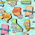 Fabric QT Light Turquoise Route 66 State Maps Get Your Kicks 2026 by the Quarter Yard 31670-I