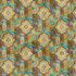 A close-up of a repeating ornate geometric and floral pattern in turquoise, teal, gold, brown, orange, and cream, with no visible product form or person.
