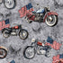 Fabric QT Steel Motorcycles & American Flags Stars Stripes & Steel by the Quarter Yard 31697-K