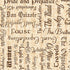 A close-up of a beige fabric pattern featuring elegant cursive typography with famous book titles and quotes in dark brown.