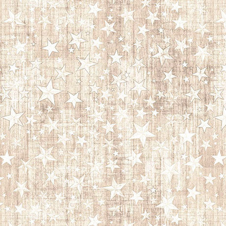 Beige fabric texture with white star pattern