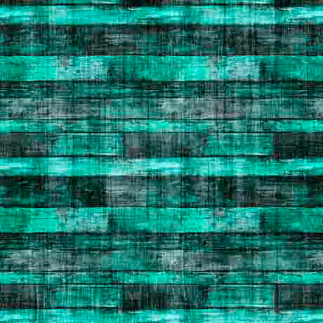 A close-up of a distressed teal and black horizontal wood plank texture with weathered grunge effects.