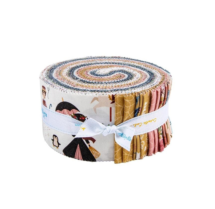 Fabric Riley Blake A Spoonful of Sugar 2.5" Rolie Polie RP-17080-40