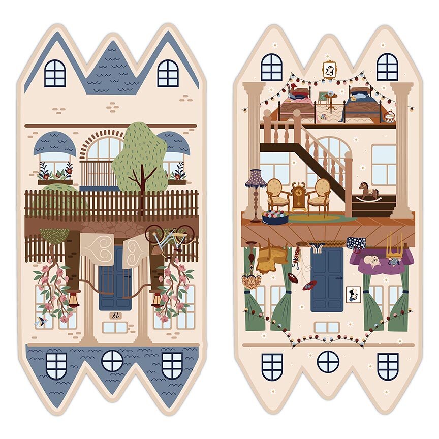 Fabric Riley Blake A Spoonful of Sugar Mary Poppins Storybag Felt Panel FT17088-PANEL