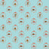 Fabric Riley Blake Aqua Animals Whimsical Woodland by the Quarter Yard C17641-AQUA