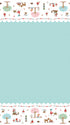 Fabric Riley Blake Aqua Border Print Whimsical Woodland by the Quarter Yard C17648-AQUA