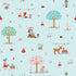 Fabric Riley Blake Aqua Main Whimsical Woodland by the Quarter Yard C17640-AQUA
