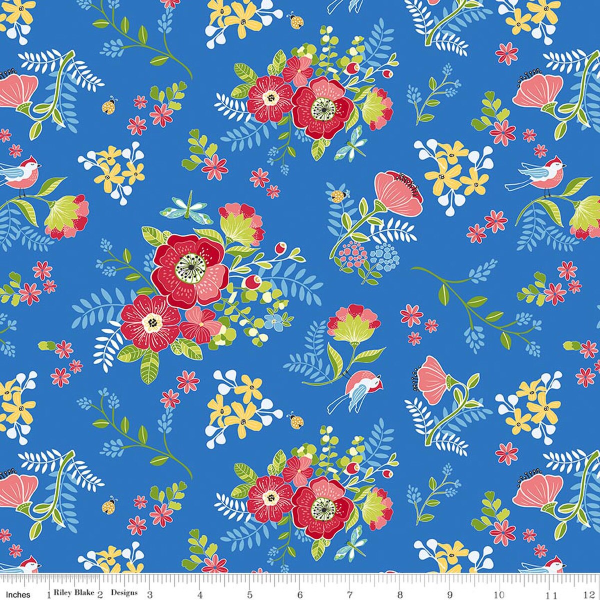 Fabric Riley Blake Azure Spring Palette Awakening by the Quarter Yard C17100-AZURE