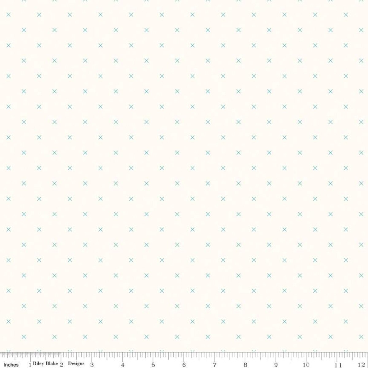 Fabric Riley Blake Basics Cottage on Cloud Bee Cross Stitch by the Quarter Yard C747-COTTAGE
