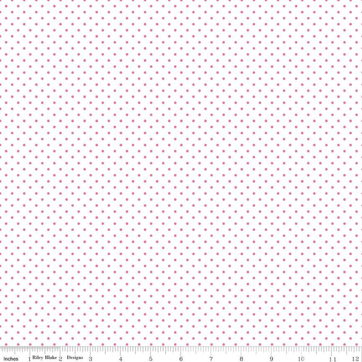 Fabric Riley Blake Basics Hot Pink Swiss Dot on White by the Quarter Yard C660-709-HOTPINK