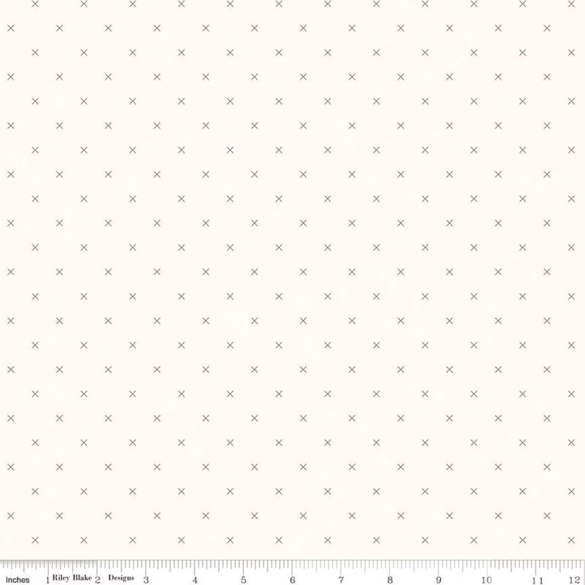 Fabric Riley Blake Basics Pebble on Cloud Bee Cross Stitch by the Quarter Yard C747-PEBBLE