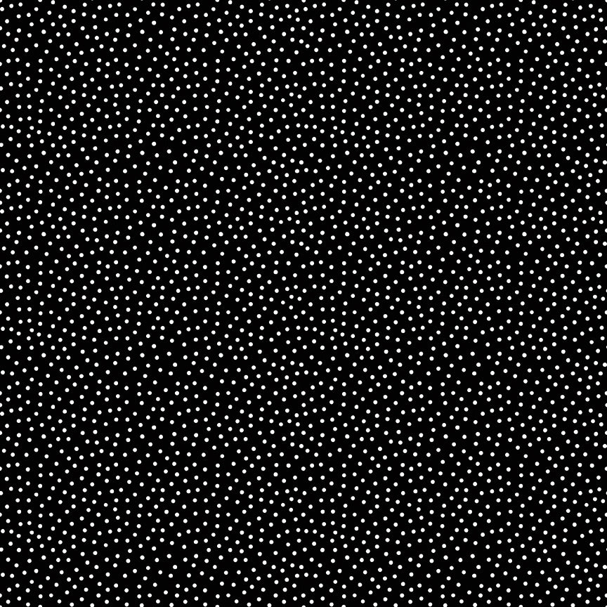 Black background with white polka dots