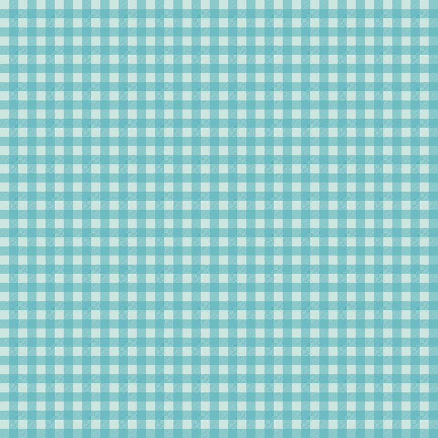 Teal and white checkered pattern