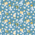 Pattern of sneakers and flowers on a blue background