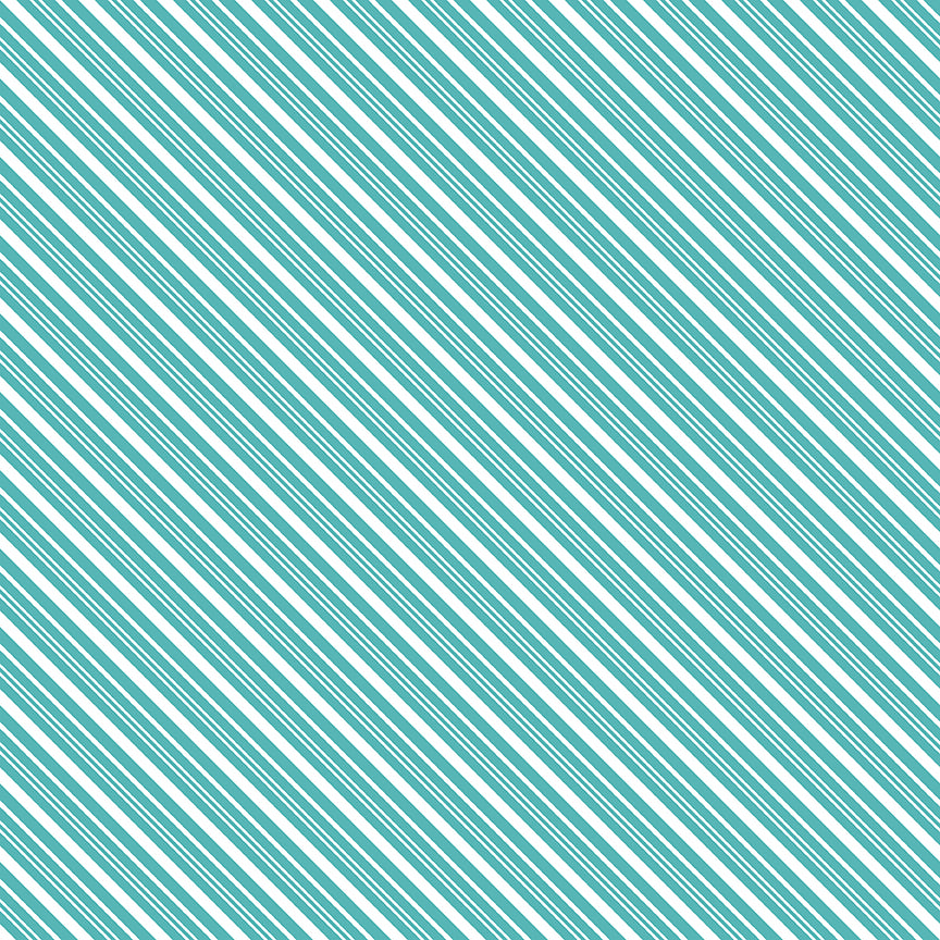 Teal and white diagonal striped pattern