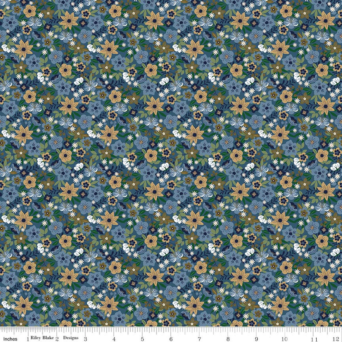 Fabric Riley Blake Blueberry Park Garden A Spoonful of Sugar by the Quarter Yard C17084-BLUEBERRY