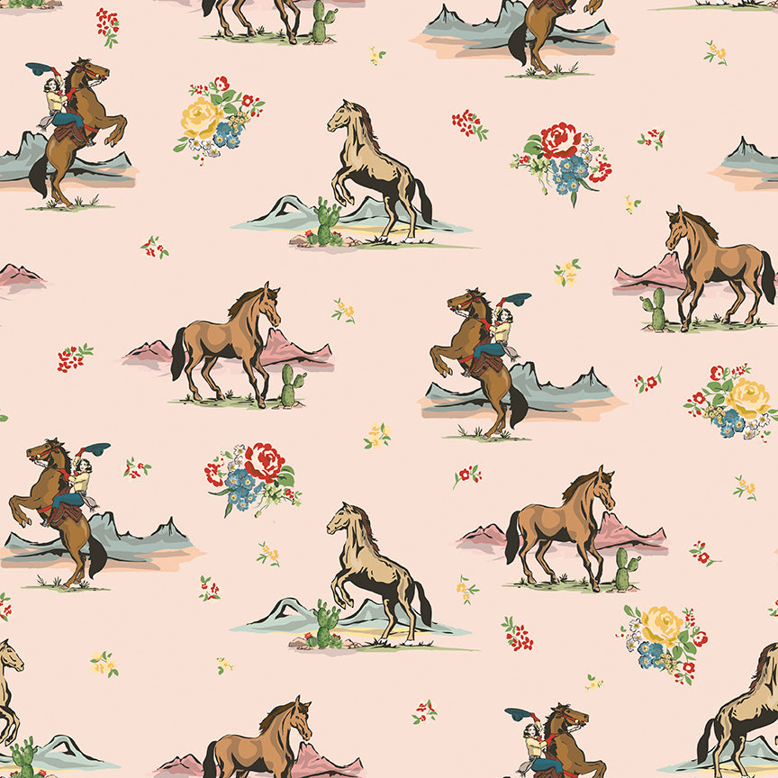 Fabric Riley Blake Blush Main Cowgirl by the Quarter Yard C17480-BLUSH