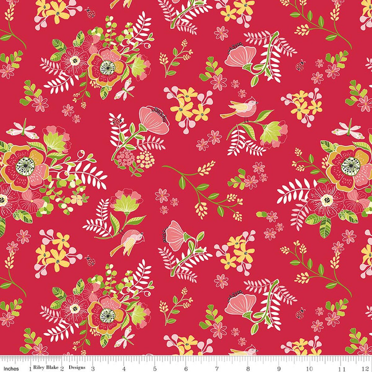 Fabric Riley Blake Cayenne Spring Palette Awakening by the Quarter Yard C17100-CAYENNE
