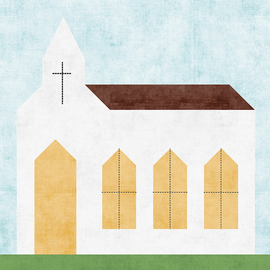 Fabric Riley Blake Chapel January 2026 Our Town Block of the Month Quilt Kit KTOT-47082