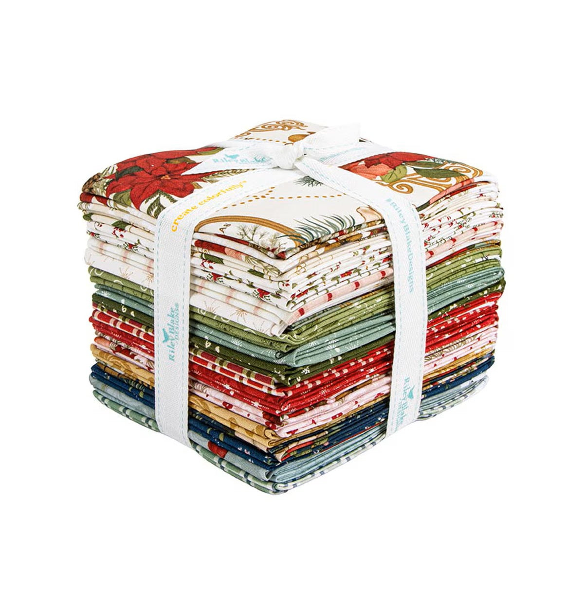 Fabric Riley Blake Christmas Greetings 24pc Fat Quarter Bundle FQ-17660-24