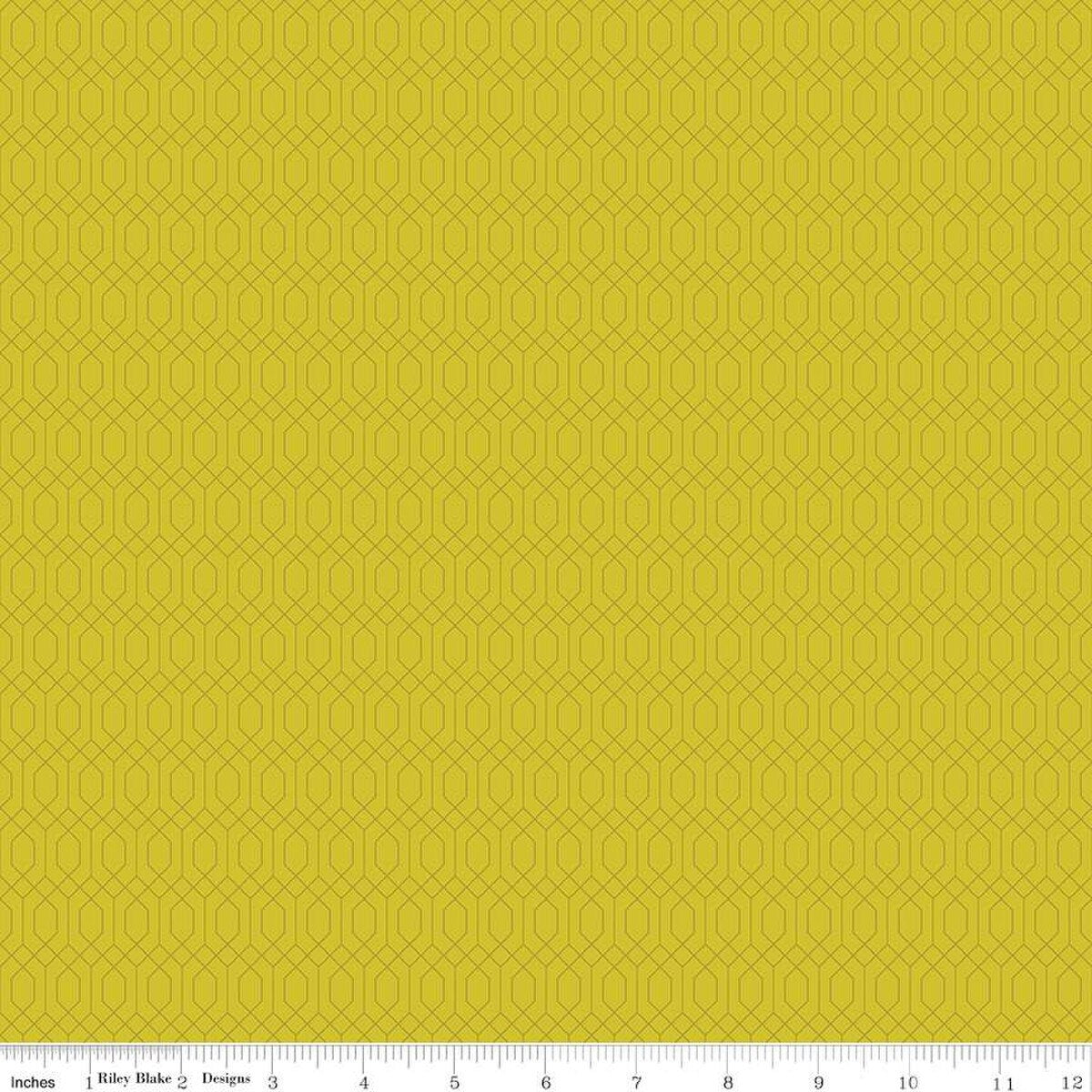 Fabric Riley Blake Citron Lattice Essence by the Quarter Yard C16462-CITRON