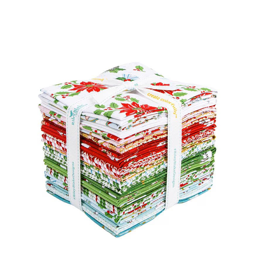 Fabric Riley Blake Claus & Co. 24pc Fat Quarter Bundle FQ-17740-24