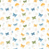 Pattern of colorful butterflies and flowers on a white background