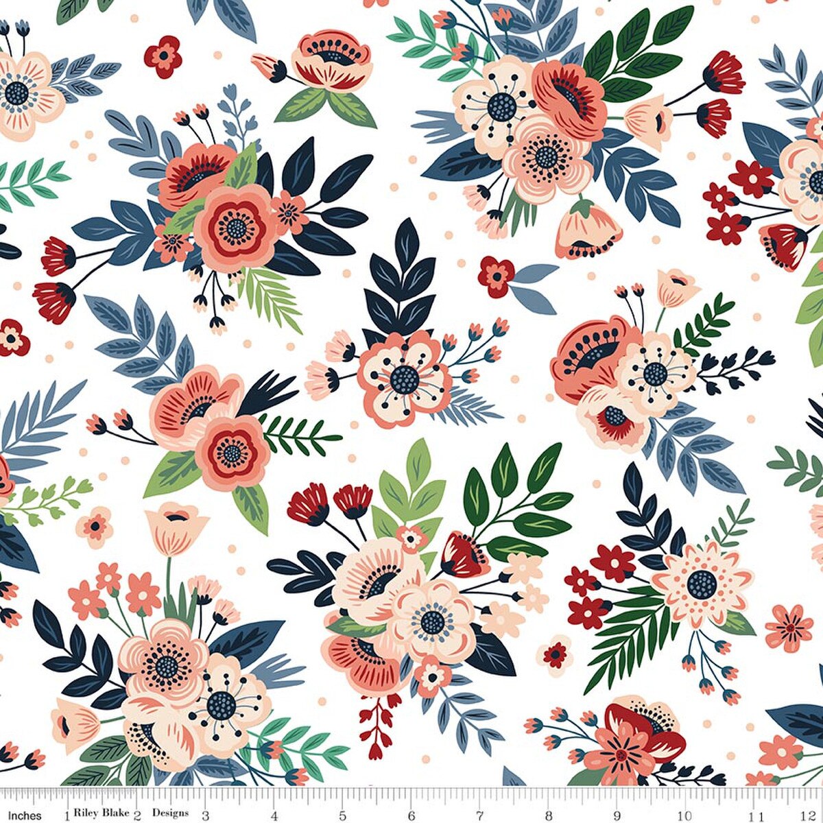 Fabric Riley Blake Cloud Floral A Spoonful of Sugar by the Quarter Yard C17081-CLOUD