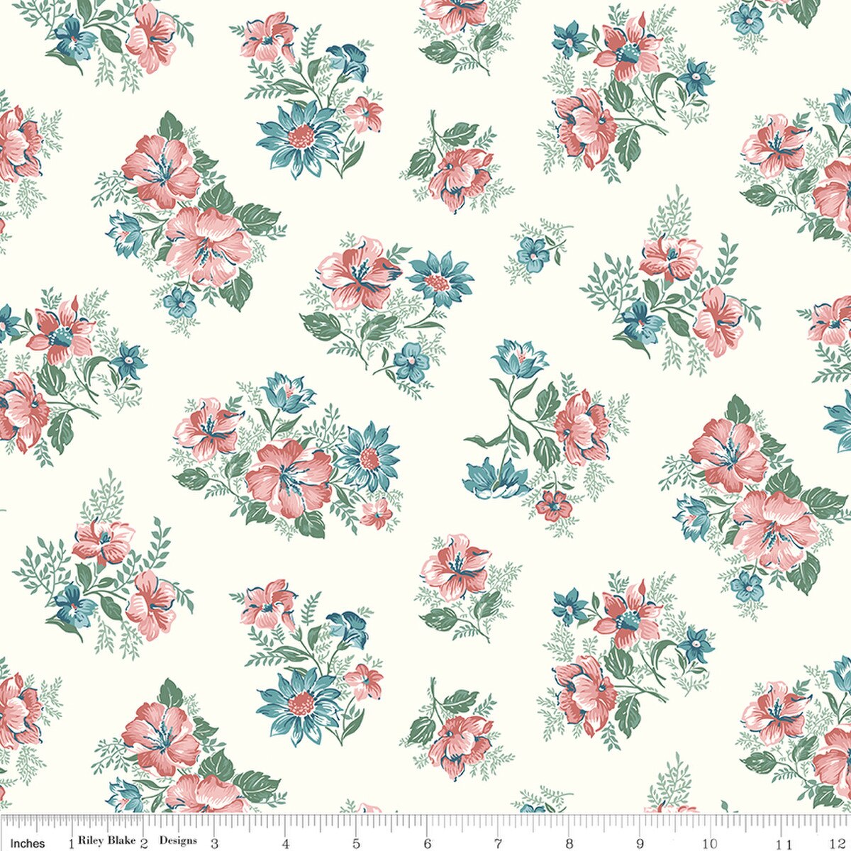 Fabric Riley Blake Cloud Main Mary Catherine by the Quarter Yard C16700-CLOUD