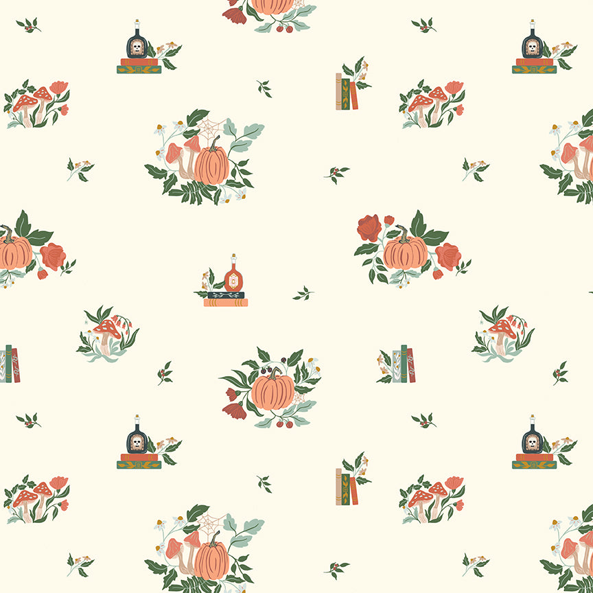 Fabric Riley Blake Cream Botanicals The Apothecary by the Quarter Yard C17551-CREAM