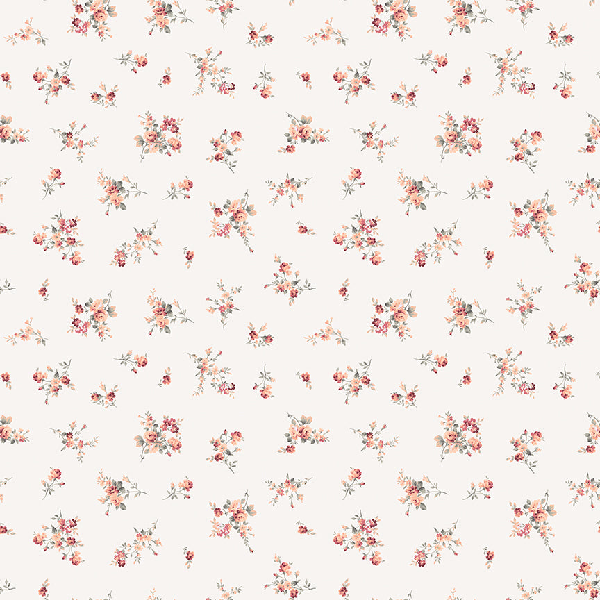 Fabric Riley Blake Cream Bouquet Daybreak on the Prairie by the Quarter Yard C17683-CREAM