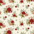 Fabric Riley Blake Cream Floral Christmas Greetings by the Quarter Yard CD17661-CREAM