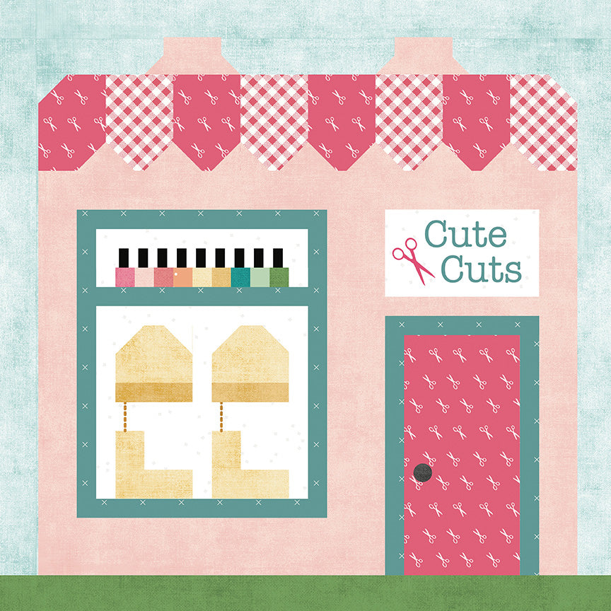 Fabric Riley Blake Cute Cuts December 2026 Our Town Block of the Month Quilt Kit KTOT-47093
