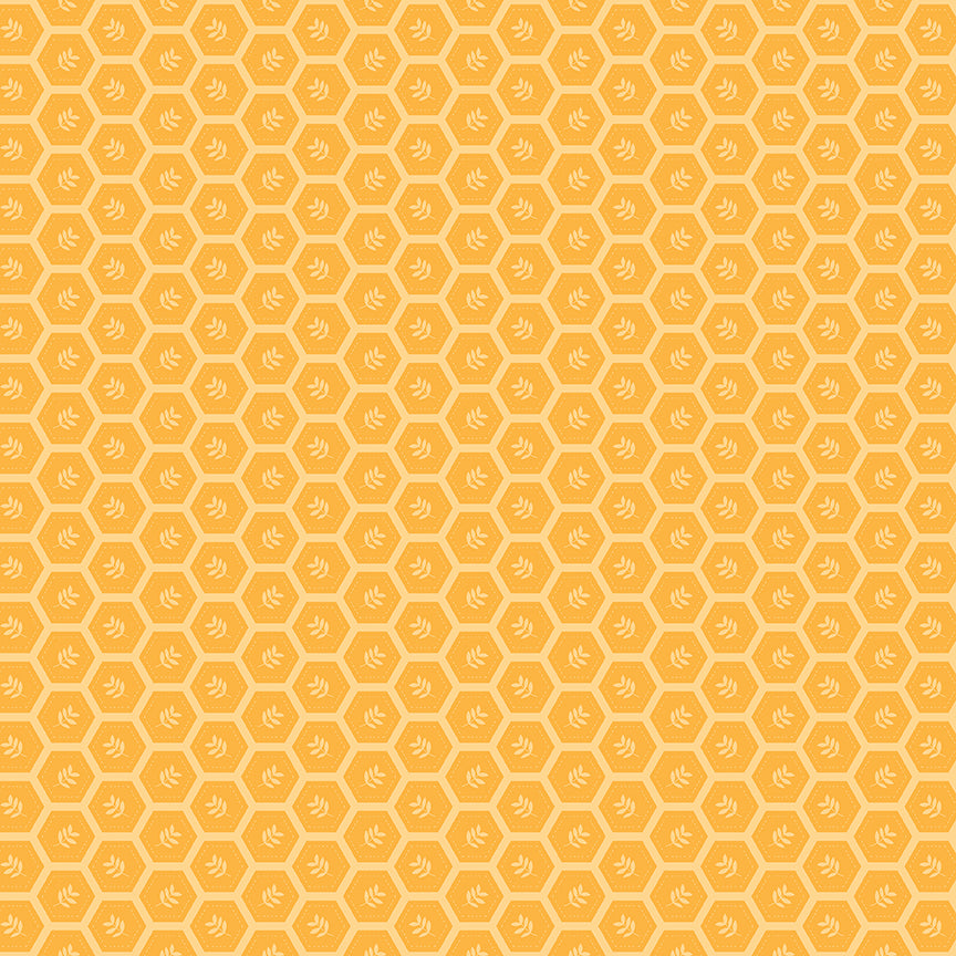 Hexagonal pattern on a yellow background