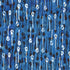 Pattern of black and white broomsticks on a blue background