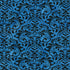 Black decorative pattern on a blue background