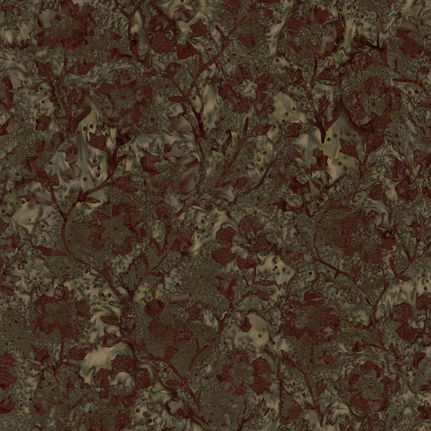 Fabric Riley Blake Dark Vintage Green Backyard Birds Expressions Batiks by the Quarter Yard BT23583-328