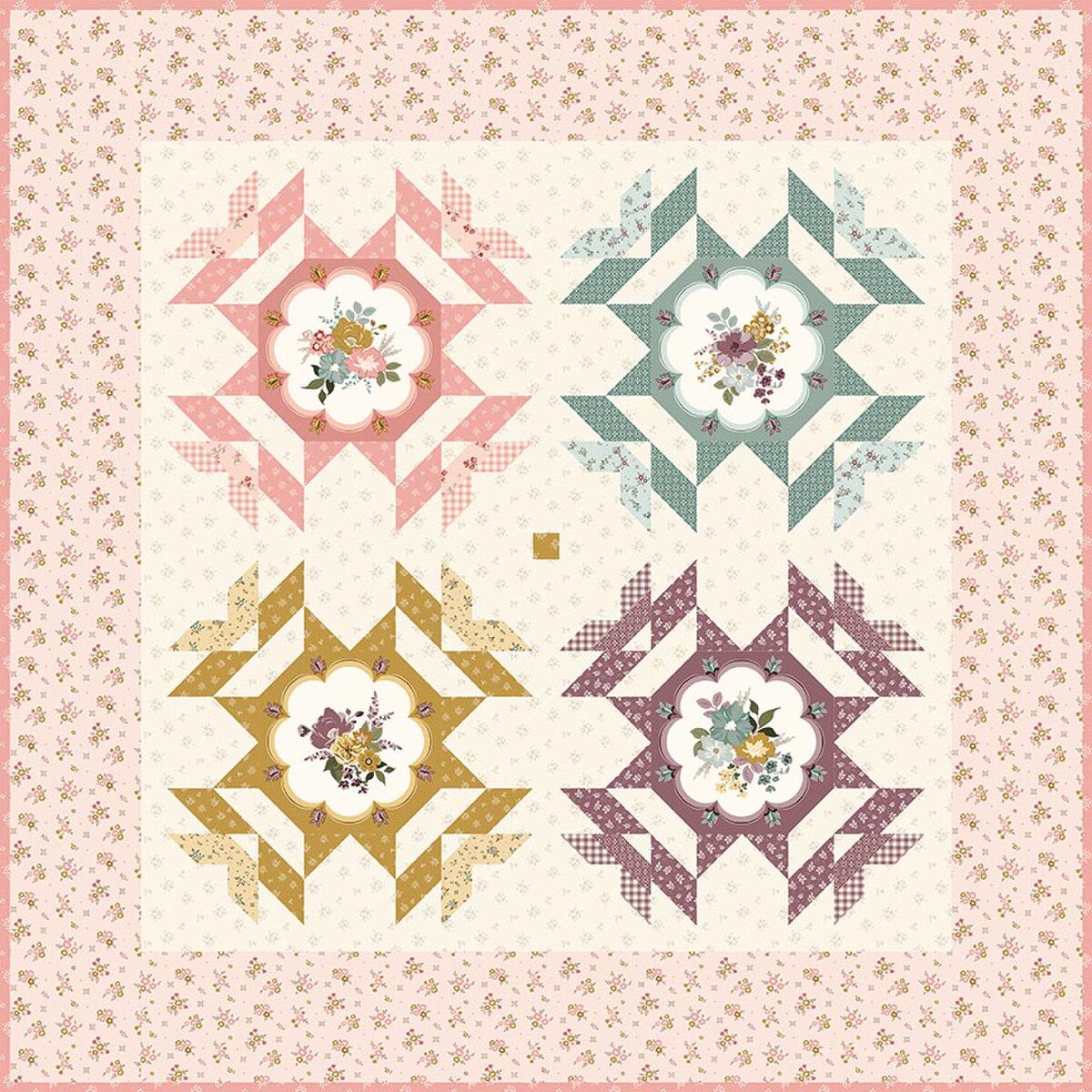 Fabric Riley Blake Delicate Dance Renew Quilt Kit KT-17280