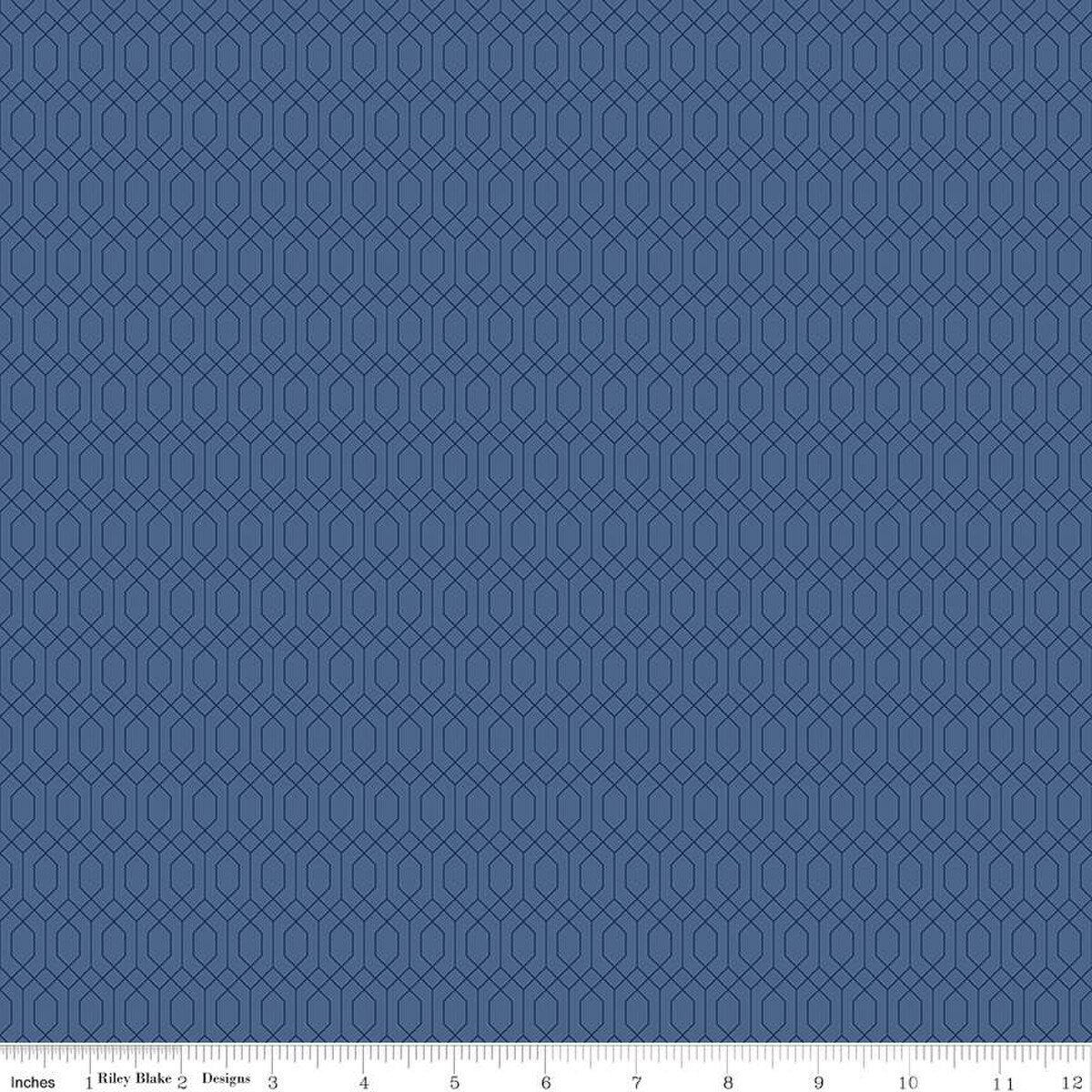 Fabric Riley Blake Denim Lattice Essence by the Quarter Yard C16462-DENIM
