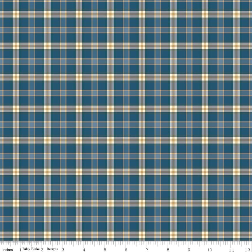 Fabric Riley Blake Evening Poppins Plaid A Spoonful of Sugar by the Quarter Yard C17087-EVENING