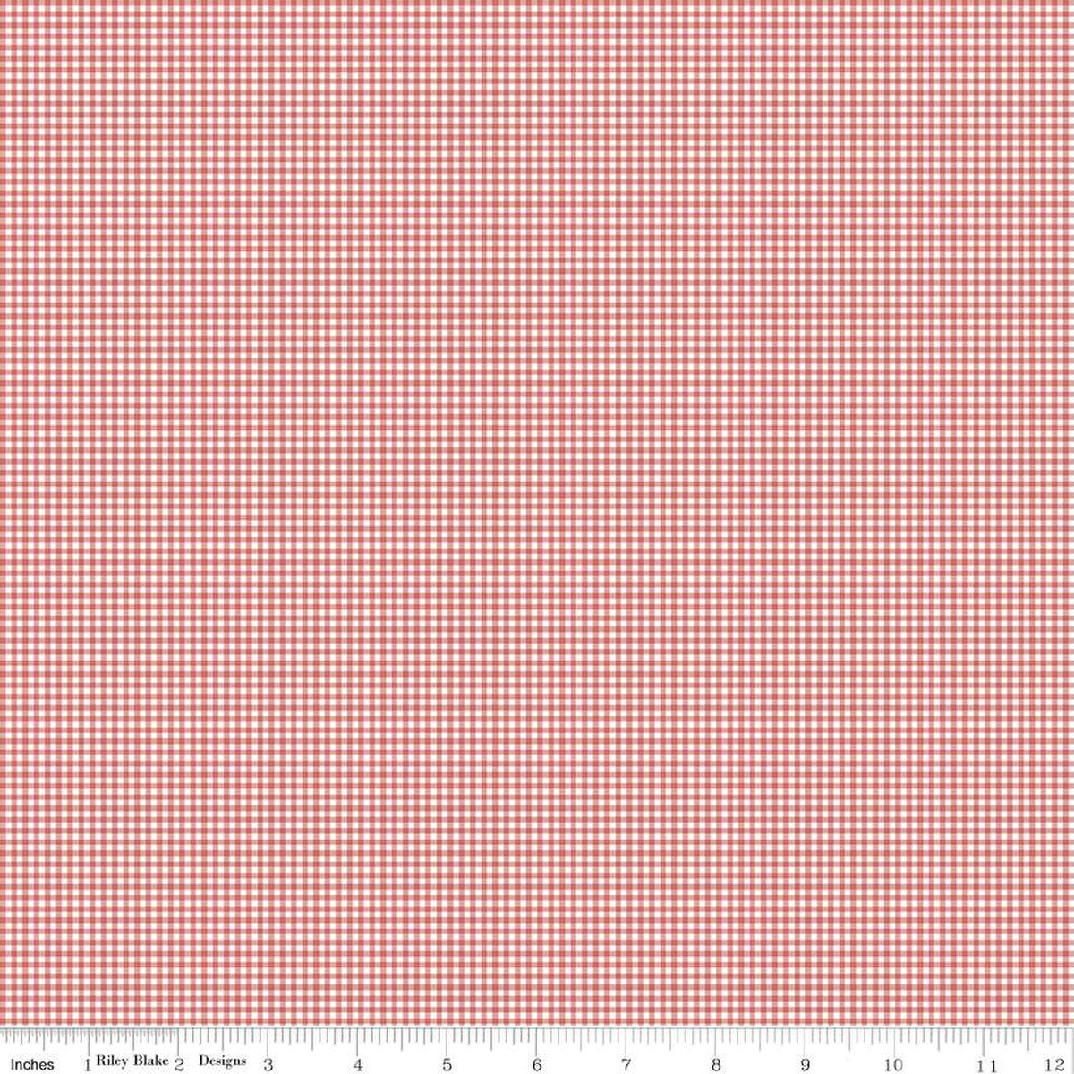 Fabric Riley Blake Faded Red Gingham Mary Catherine by the Quarter Yard C16706-FADEDRED