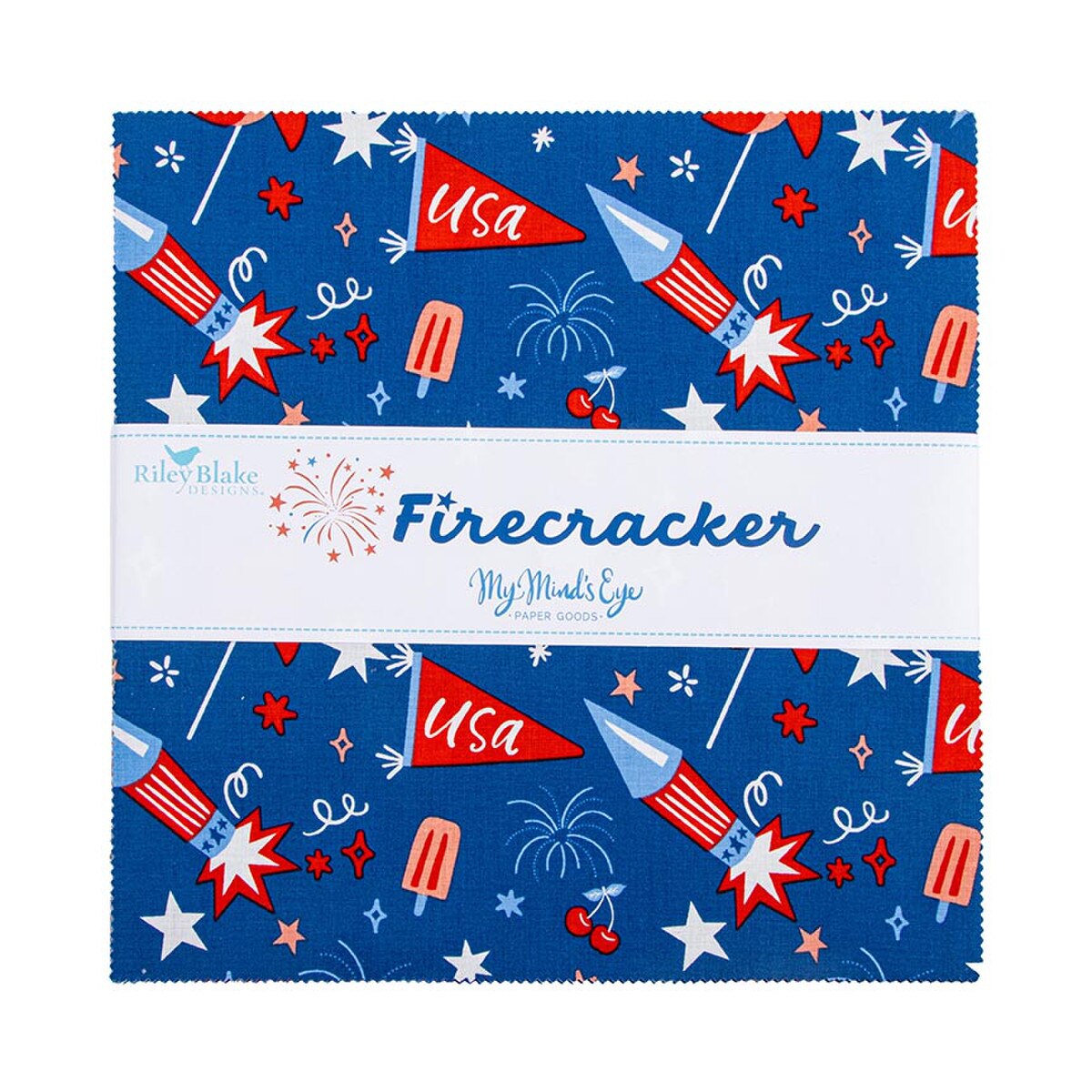 Fabric Riley Blake Firecracker 42pc 10" Stacker 10-17200-42